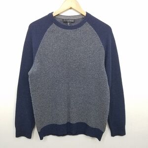 Declan Cartwright 100% 2-Ply Cashmere Color Block Longsleeve Pull-over Small